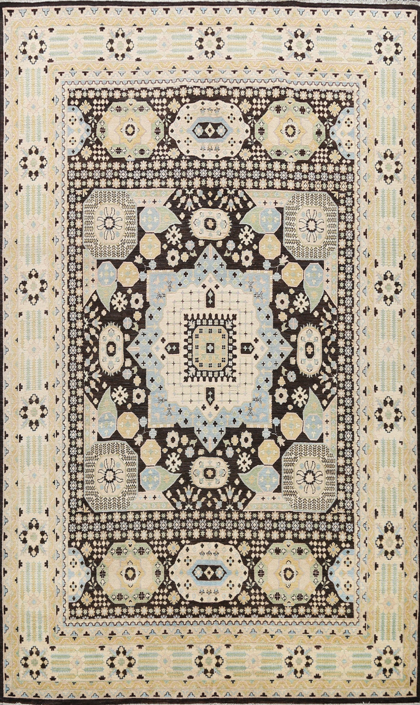 Geometric Khotan Oriental Area Rug 9x12