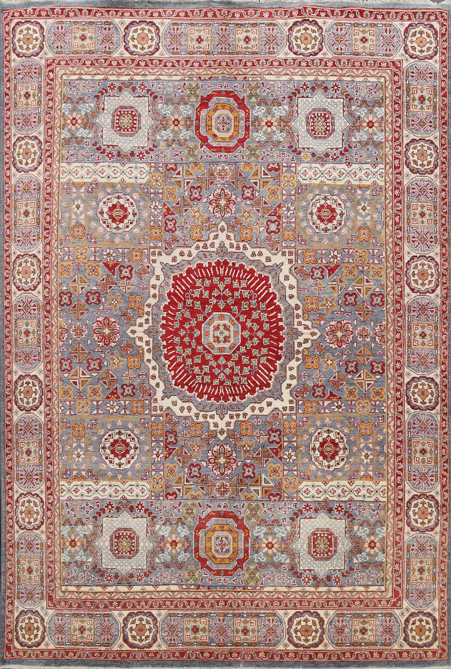 Geometric Khotan Oriental Area Rug 8x10