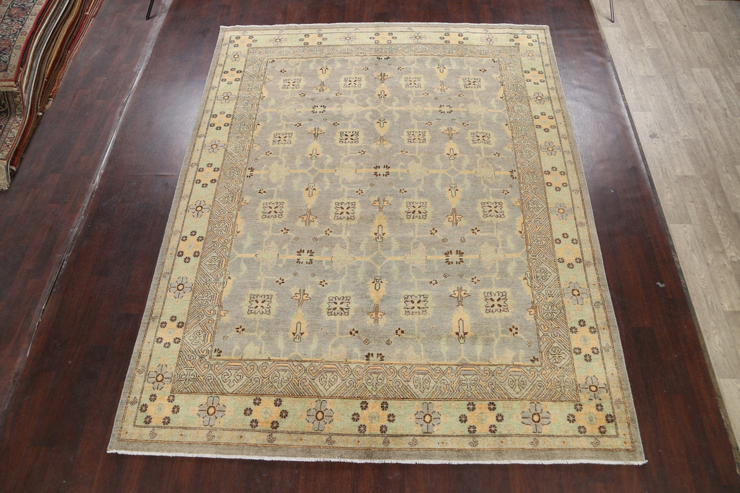 Geometric Khotan Oriental Area Rug 9x11