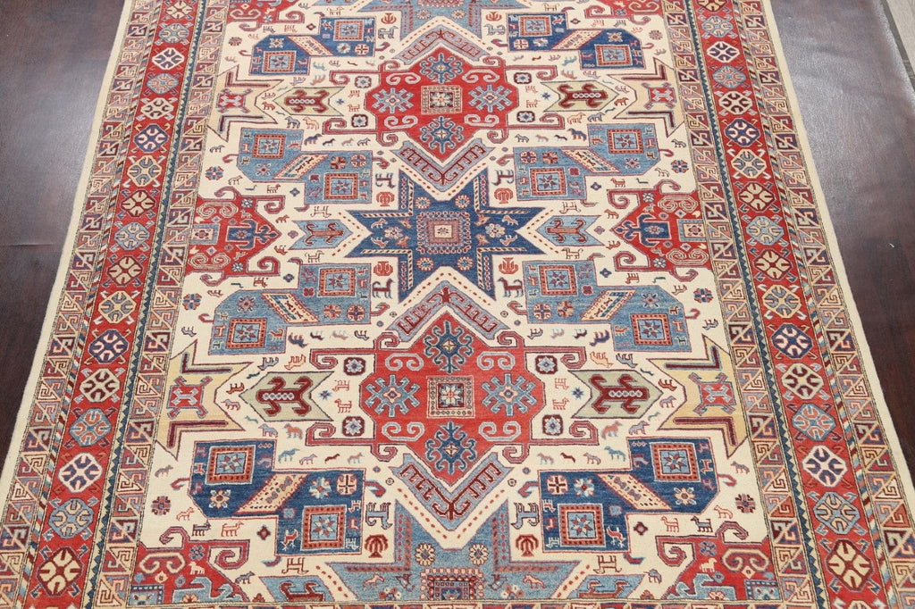 Vegetable Dye Super Kazak Oriental Area Rug 9x12