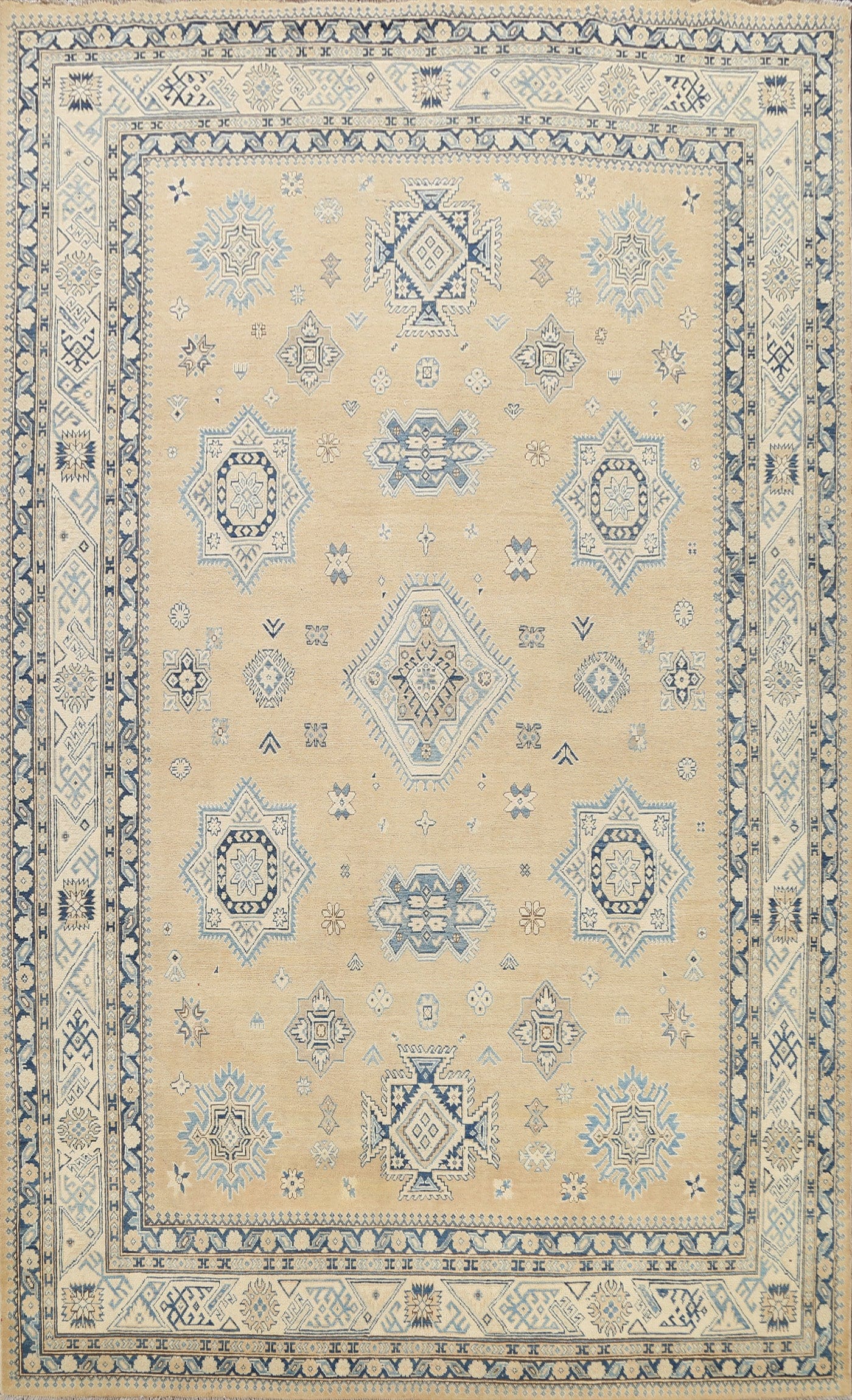 Vegetable Dye Super Kazak Oriental Area Rug 8x12