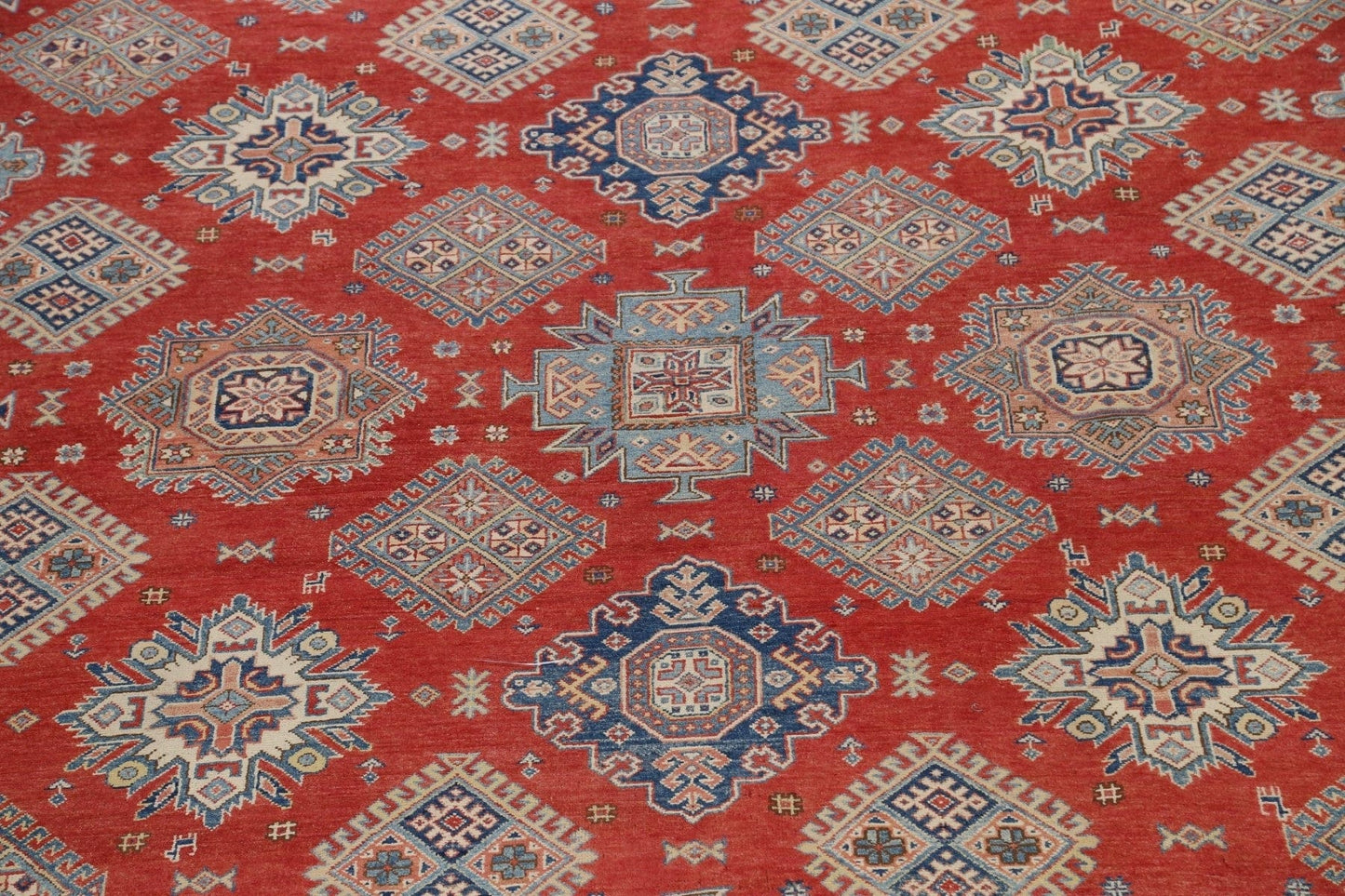 Large Vegetable Dye Super Kazak Oriental Area Rug 12x17