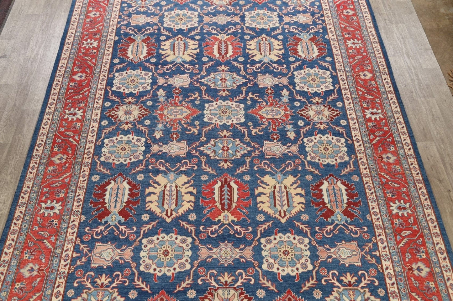 Vegetable Dye Super Kazak Oriental Area Rug 10x14