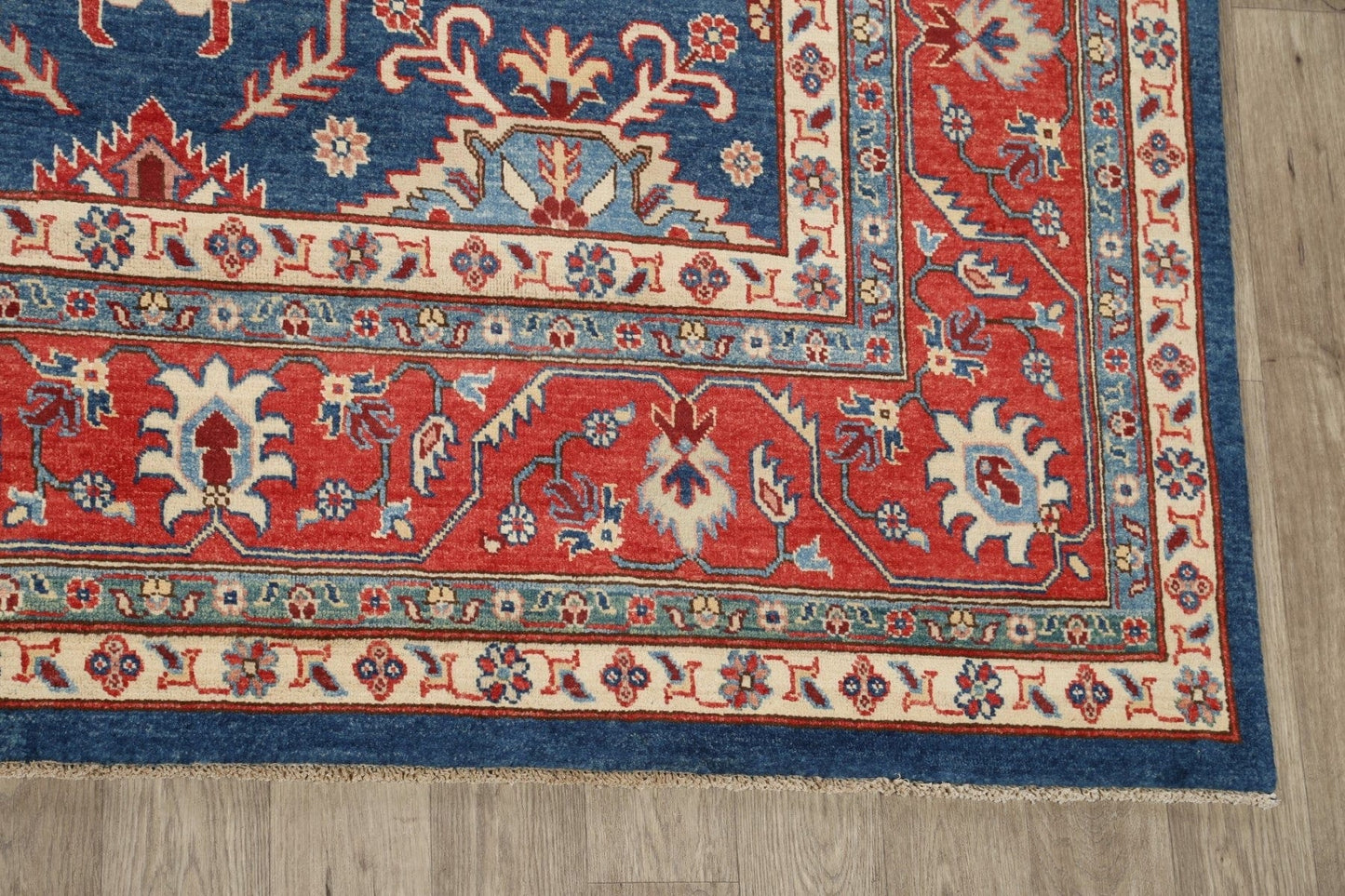 Vegetable Dye Super Kazak Oriental Area Rug 10x14