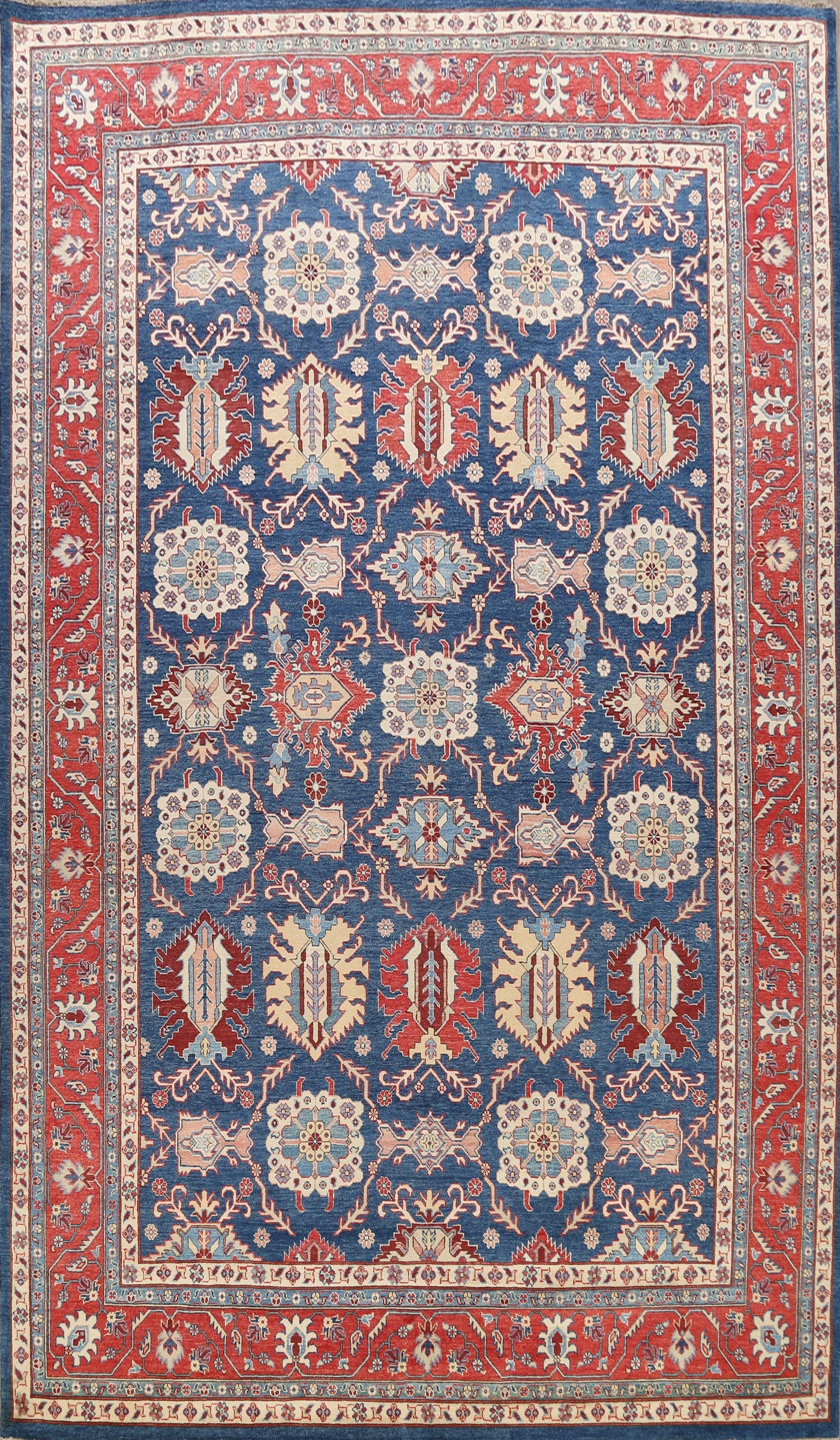 Vegetable Dye Super Kazak Oriental Area Rug 10x14