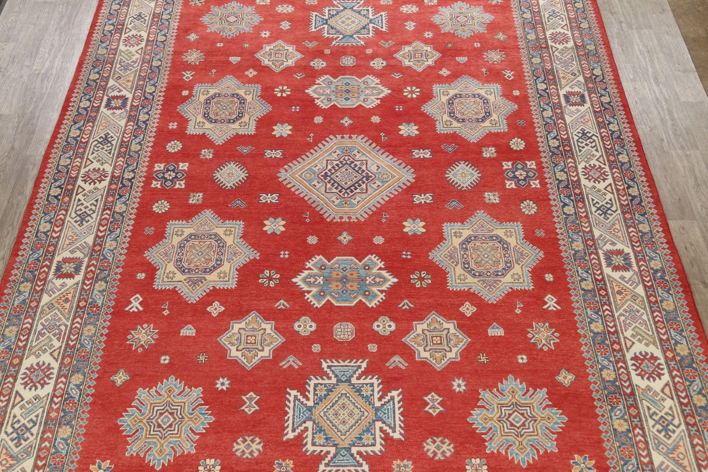 Vegetable Dye Super Kazak Oriental Area Rug 10x13