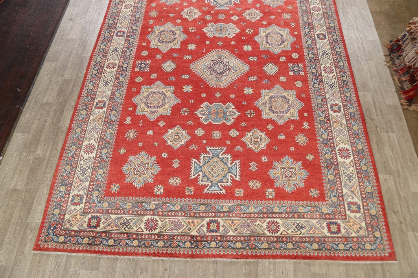 Vegetable Dye Super Kazak Oriental Area Rug 10x13