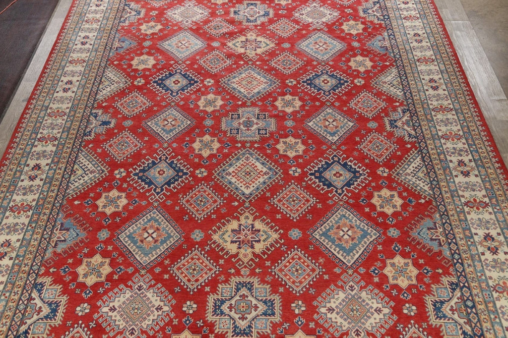 Large Vegetable Dye Super Kazak Oriental Area Rug 12x16