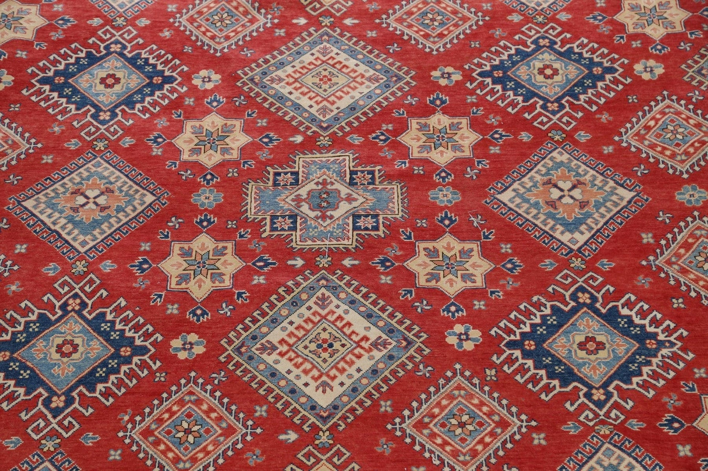 Large Vegetable Dye Super Kazak Oriental Area Rug 12x16