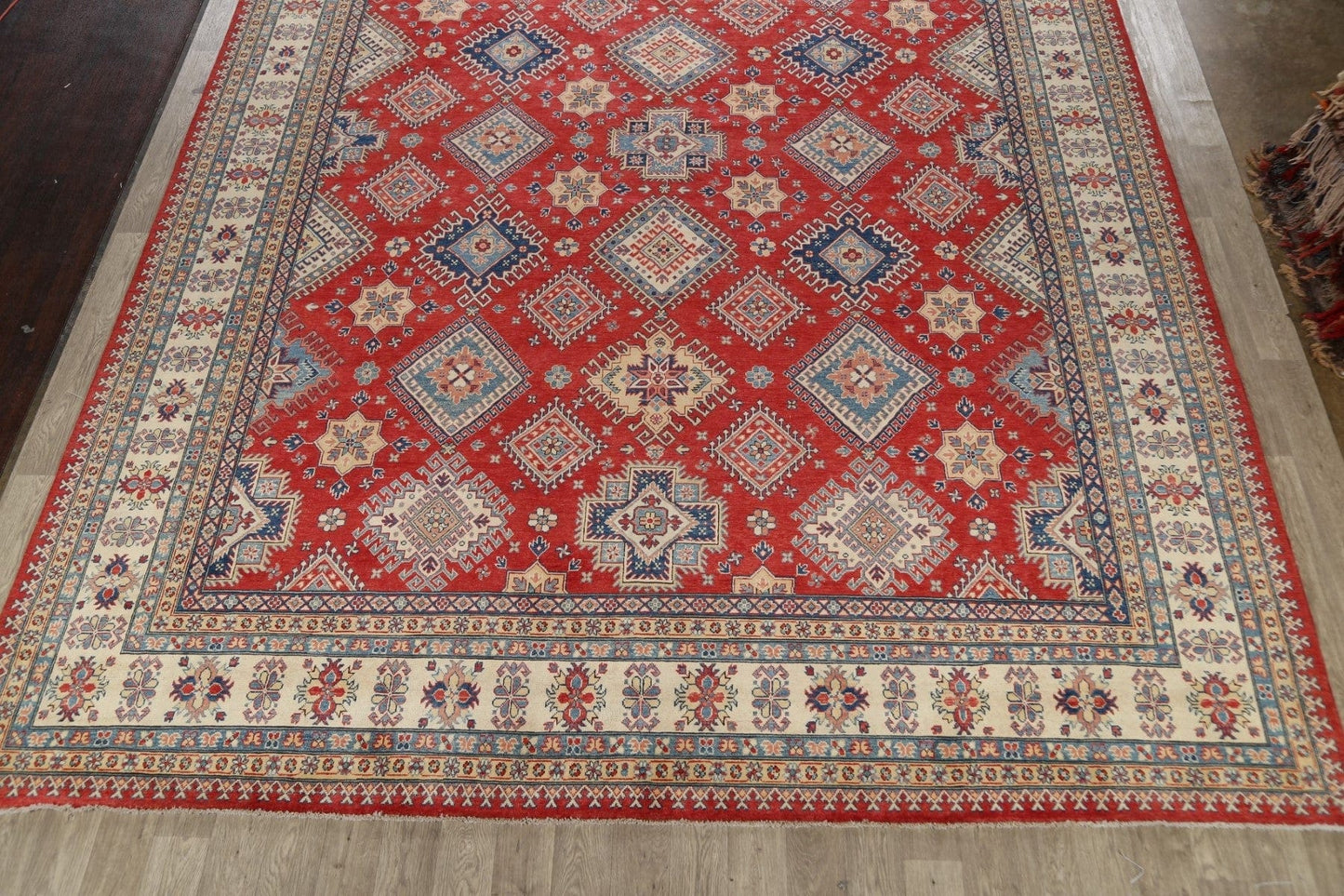 Large Vegetable Dye Super Kazak Oriental Area Rug 12x16