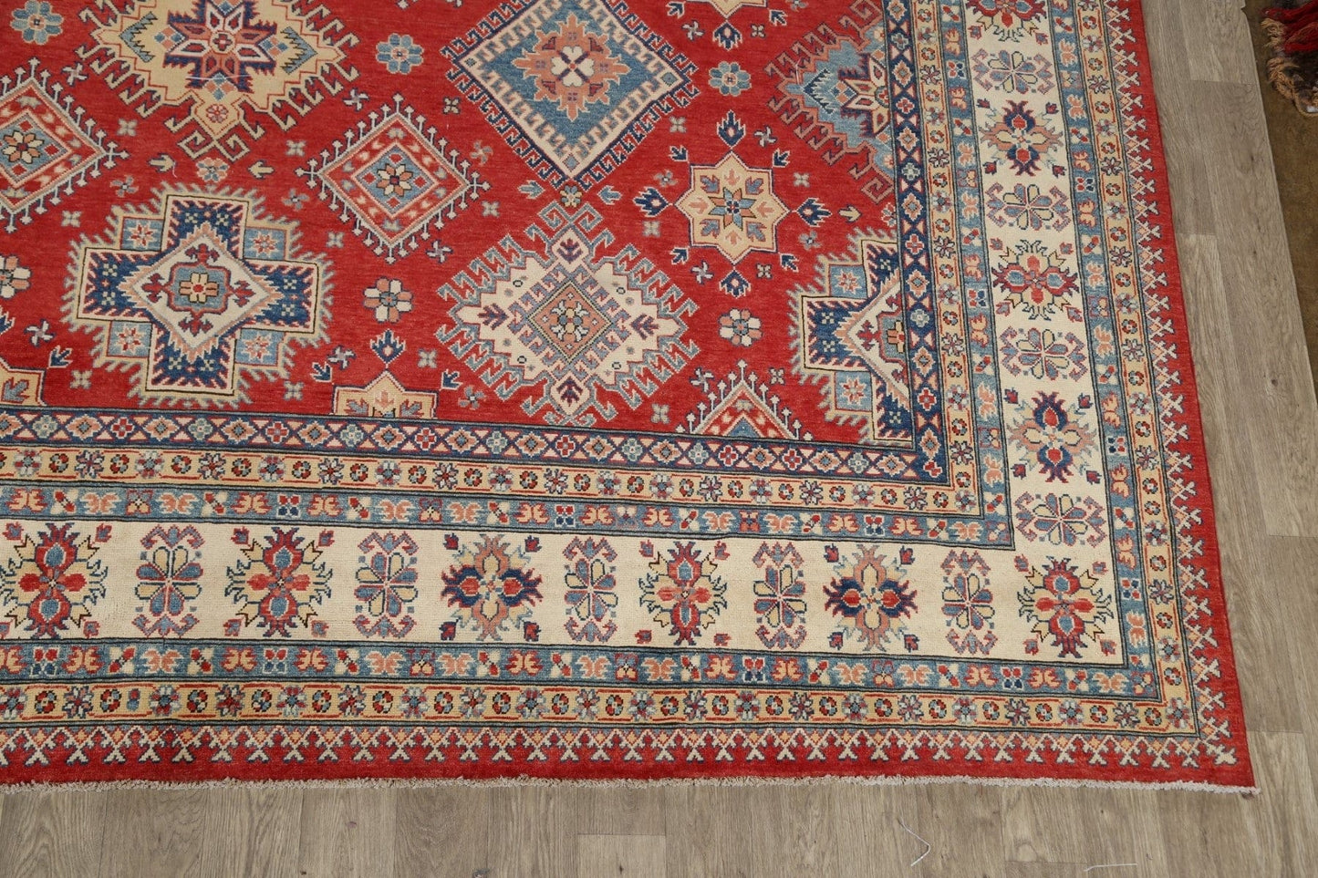 Large Vegetable Dye Super Kazak Oriental Area Rug 12x16