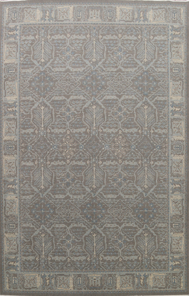 Silver Washed Ziegler Turkish Area Rug 9x12