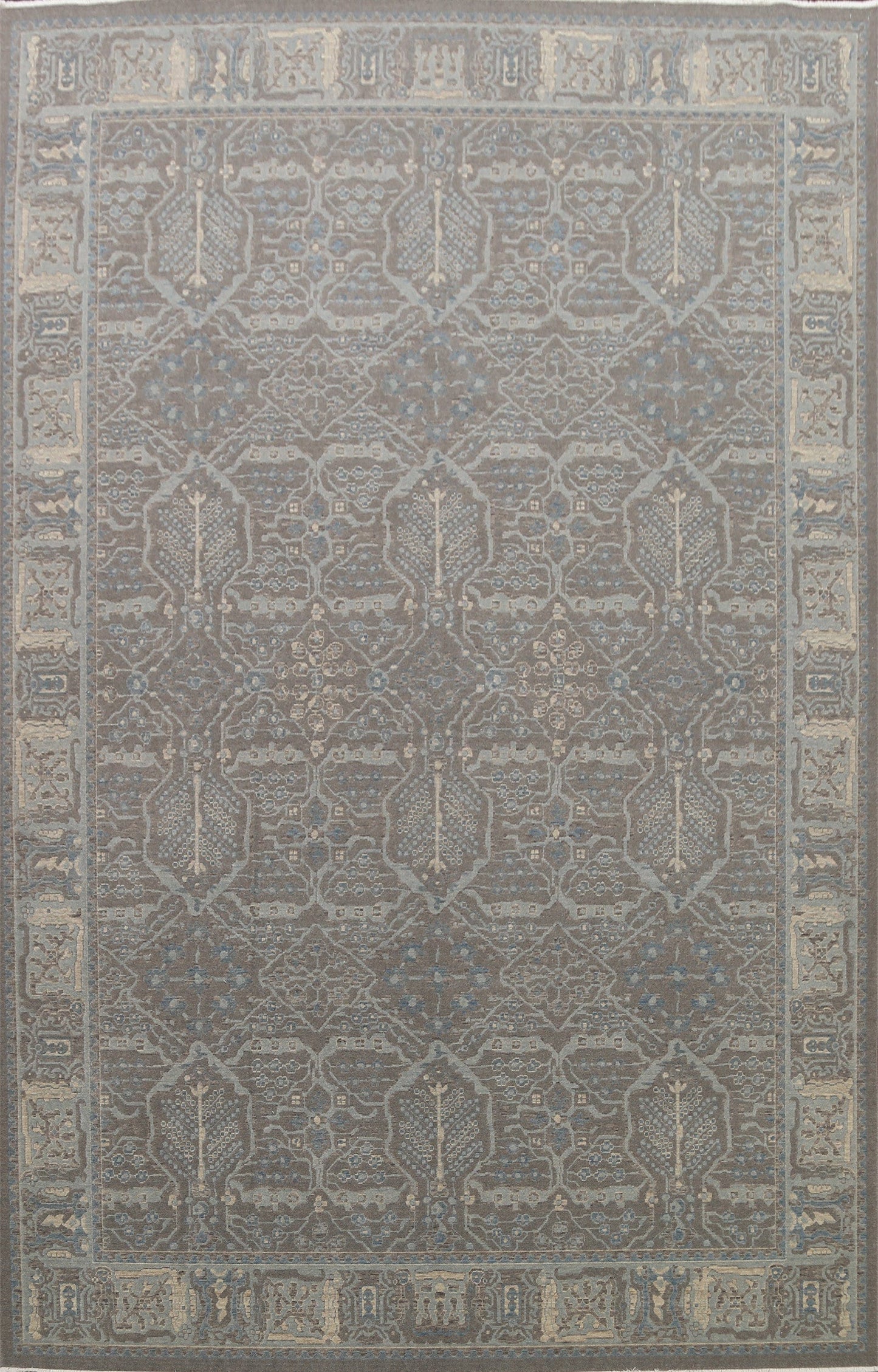 Silver Washed Ziegler Turkish Area Rug 9x12