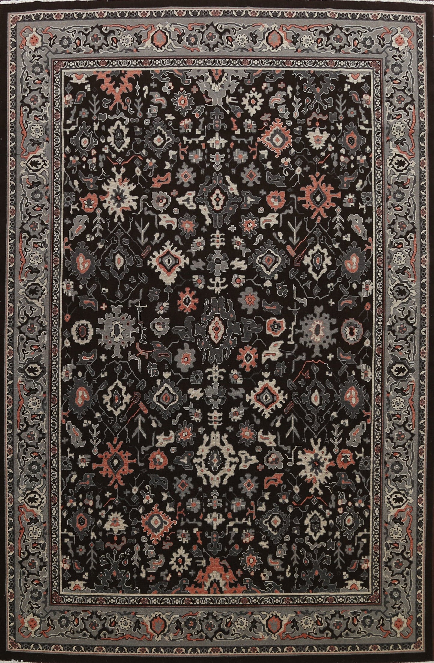 Silver Washed Ziegler Turkish Area Rug 10x13