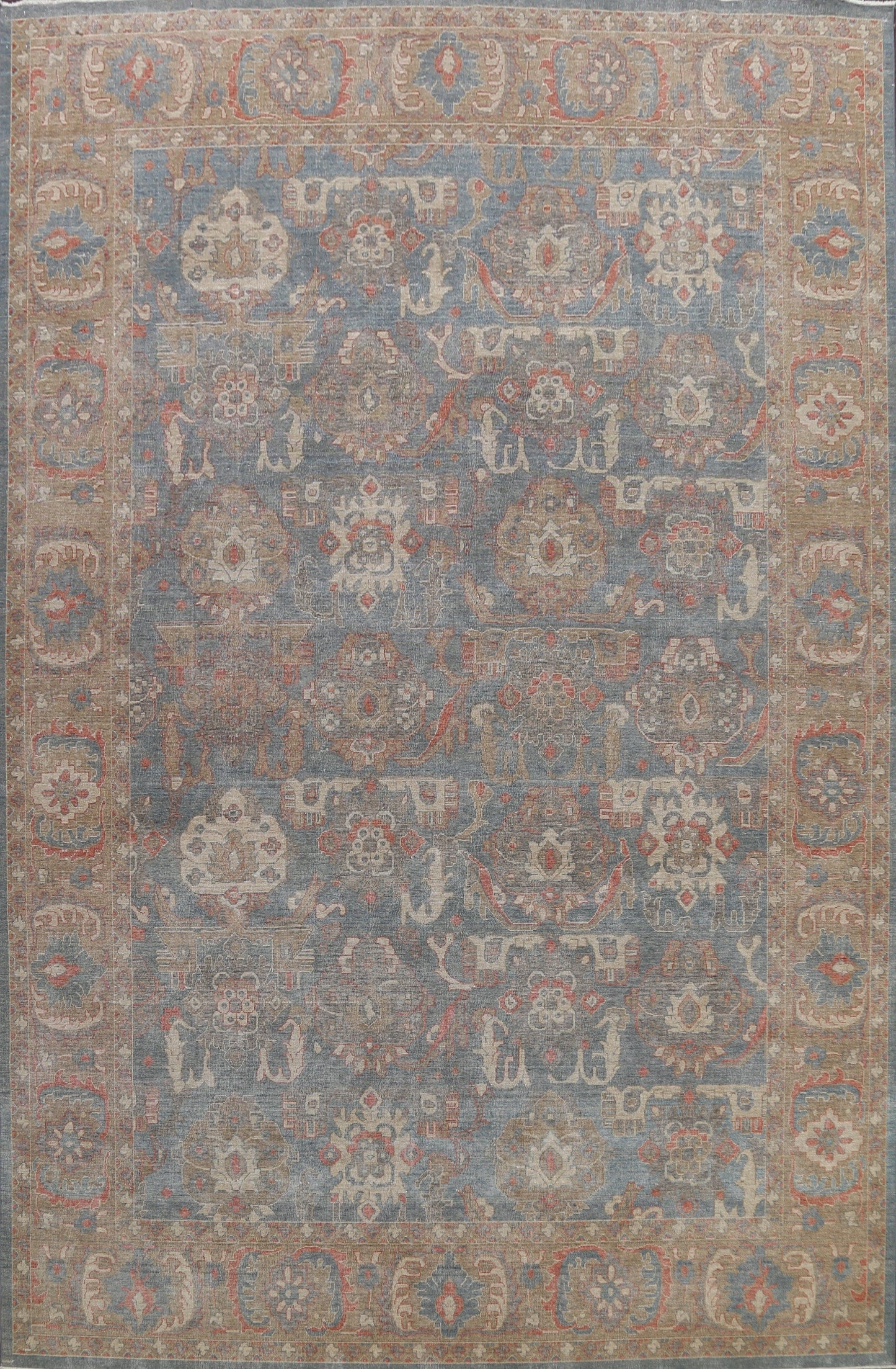 Silver Washed Ziegler Turkish Area Rug 10x13