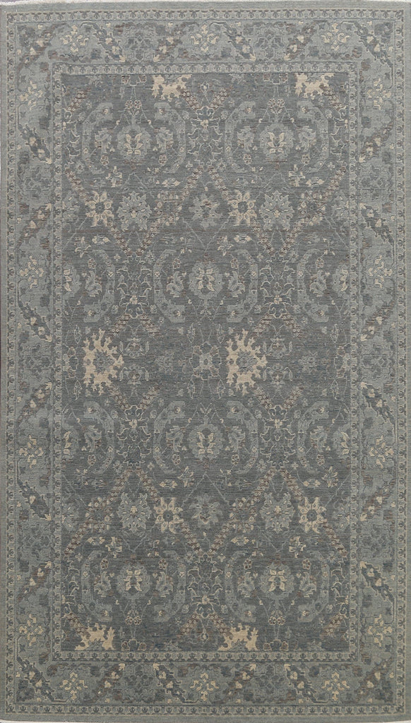 Silver Washed Ziegler Turkish Area Rug 7x10