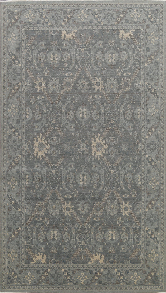 Silver Washed Ziegler Turkish Area Rug 7x10