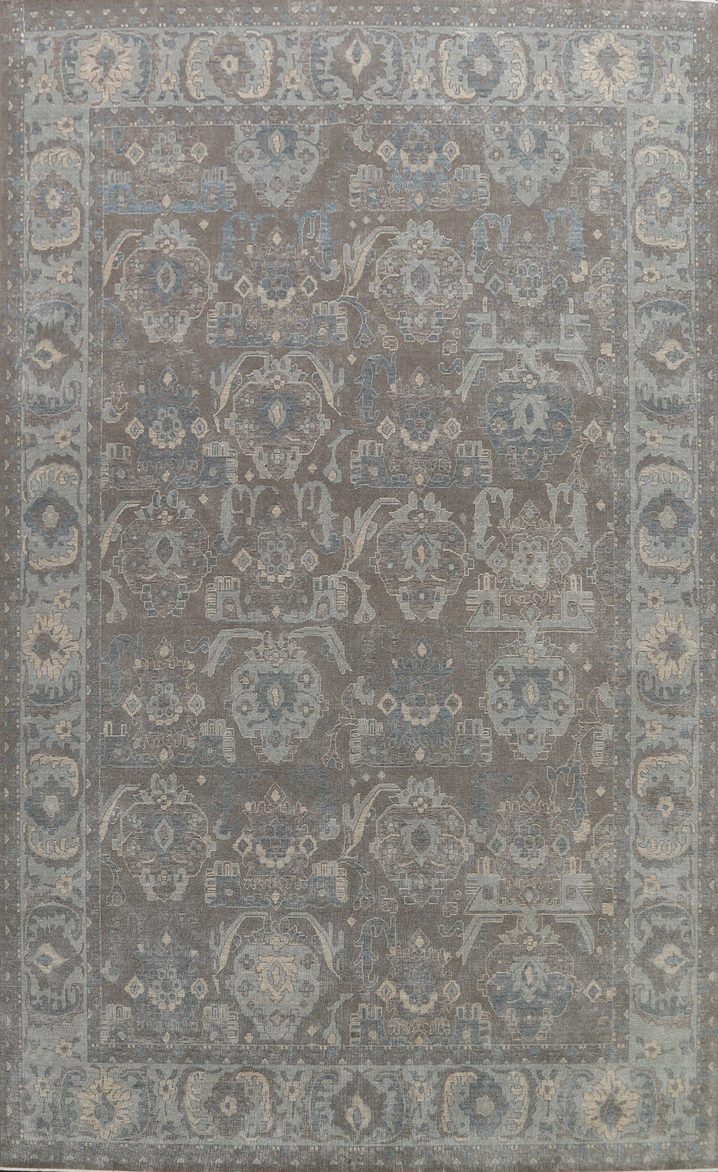 Silver Washed Ziegler Turkish Area Rug 9x12