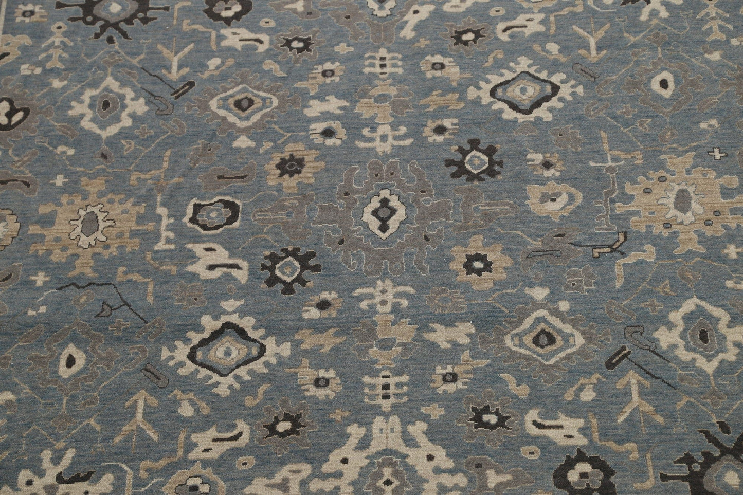 Silver Washed Ziegler Turkish Area Rug 9x12