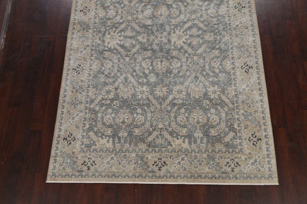 Silver Washed Ziegler Turkish Area Rug 7x10