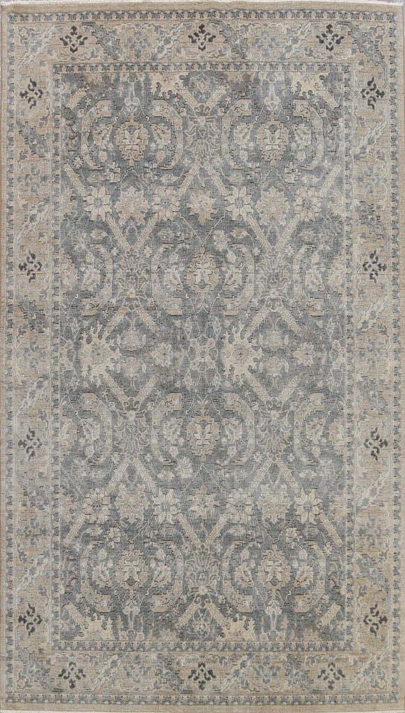 Silver Washed Ziegler Turkish Area Rug 7x10