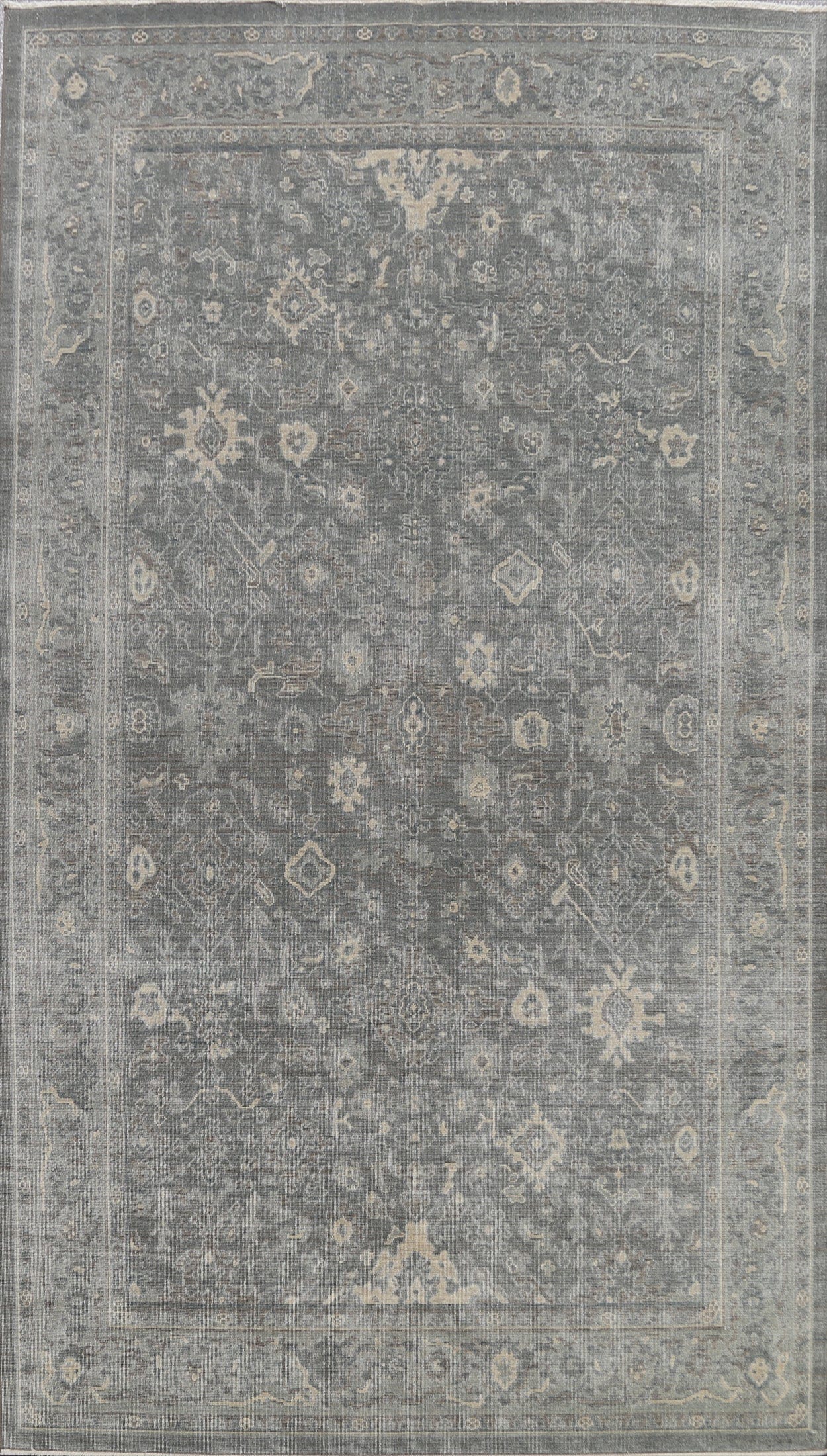 Silver Washed Ziegler Turkish Area Rug 7x10