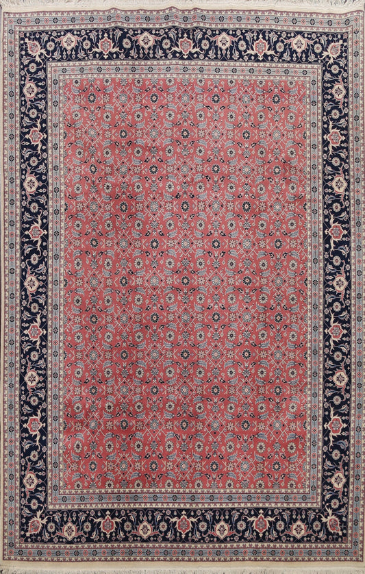 Vegetable Dye Floral Kashan Oriental Area Rug 8x10