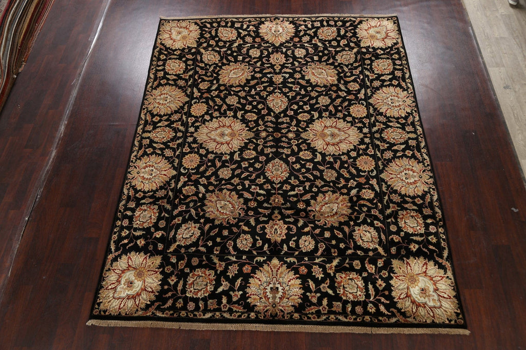 Vegetable Dye Floral Agra Oriental Area Rug 8x10 FINE