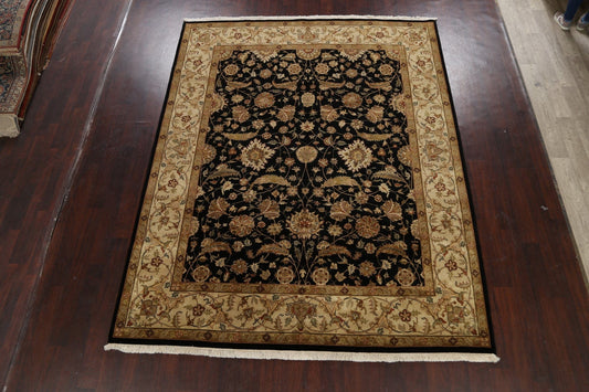 Vegetable Dye Floral Agra Oriental Area Rug 8x10 FINE