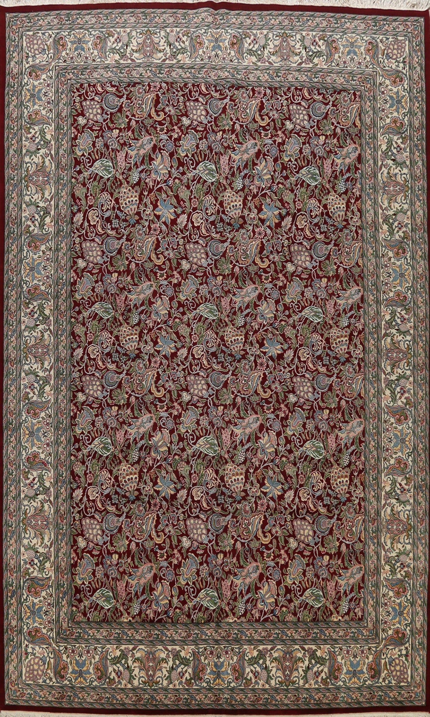 Vegetable Dye Kashan Oriental Area Rug 10x14