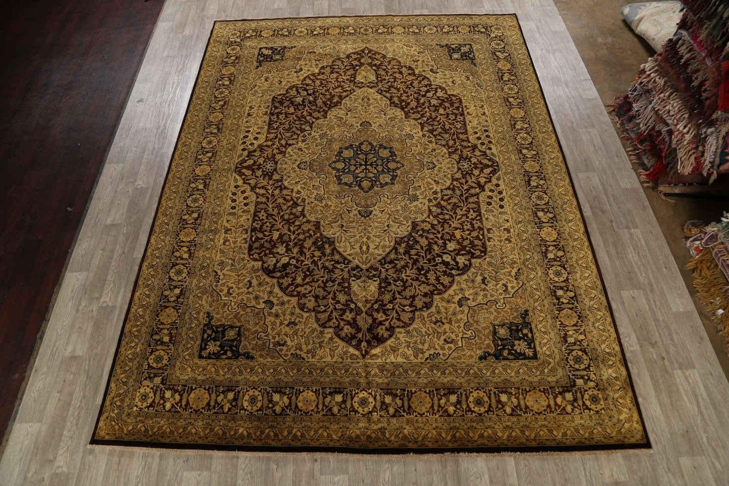 100% Vegetable Dye Tabriz Haj Jalili Persian Area Rug 10x14