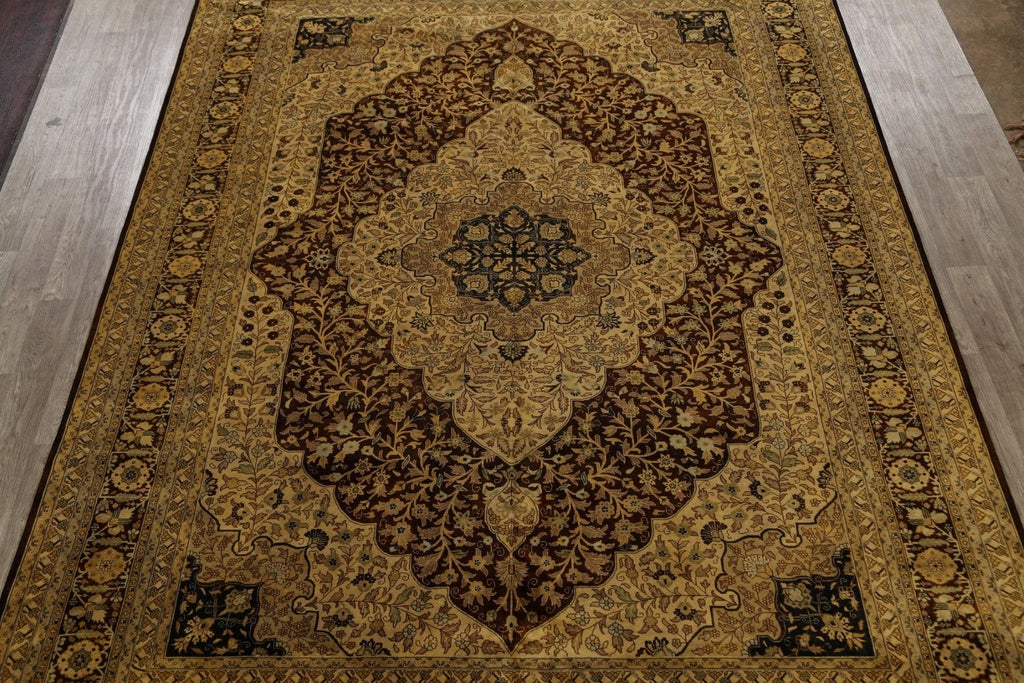 100% Vegetable Dye Tabriz Haj Jalili Persian Area Rug 10x14