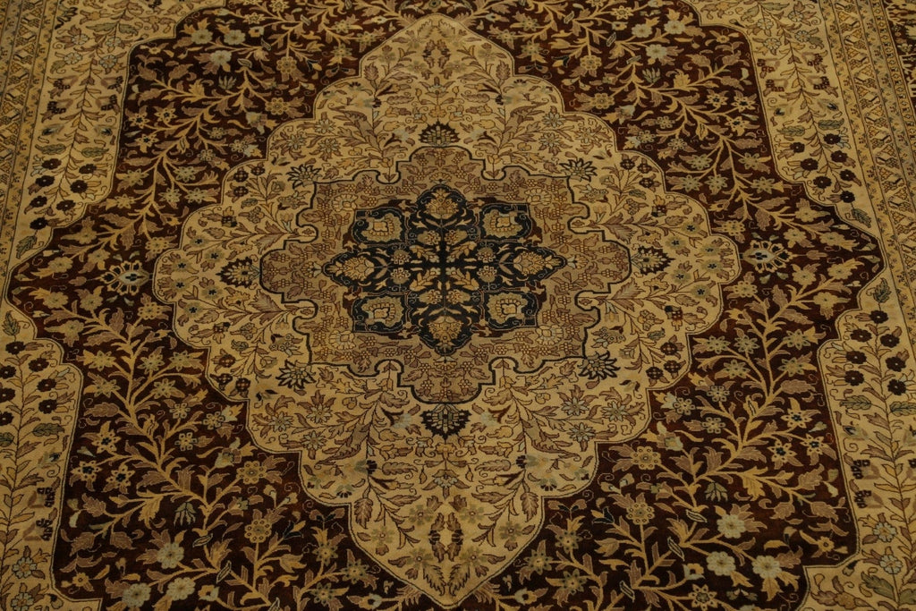 100% Vegetable Dye Tabriz Haj Jalili Persian Area Rug 10x14