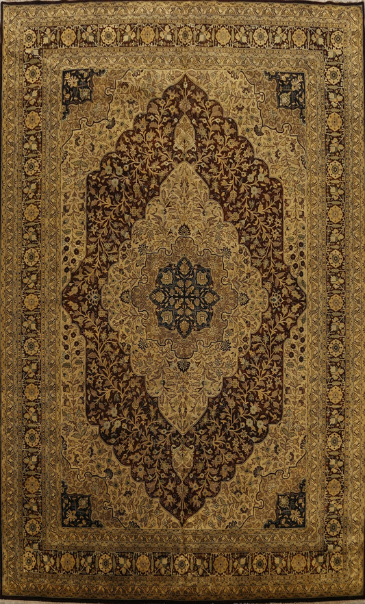 100% Vegetable Dye Tabriz Haj Jalili Persian Area Rug 10x14