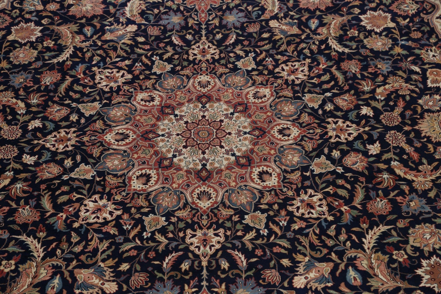 Large Vegetable Dye Isfahan Persian Area Rug 12x18