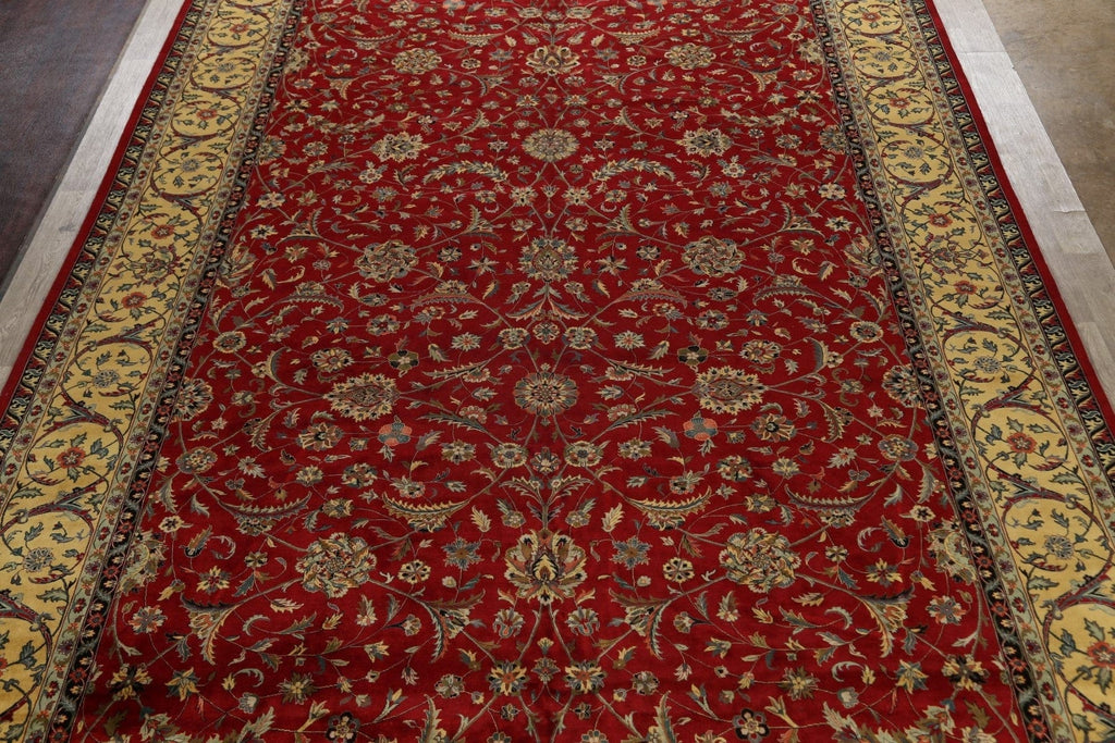 Fine 100% Vegetable DyeKashan Oriental Area Rug 12x18