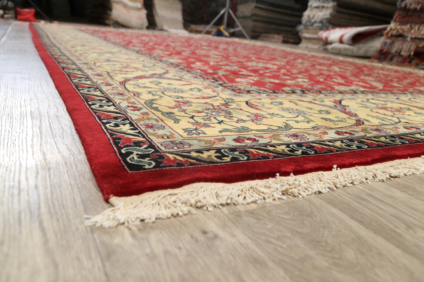 Fine 100% Vegetable DyeKashan Oriental Area Rug 12x18