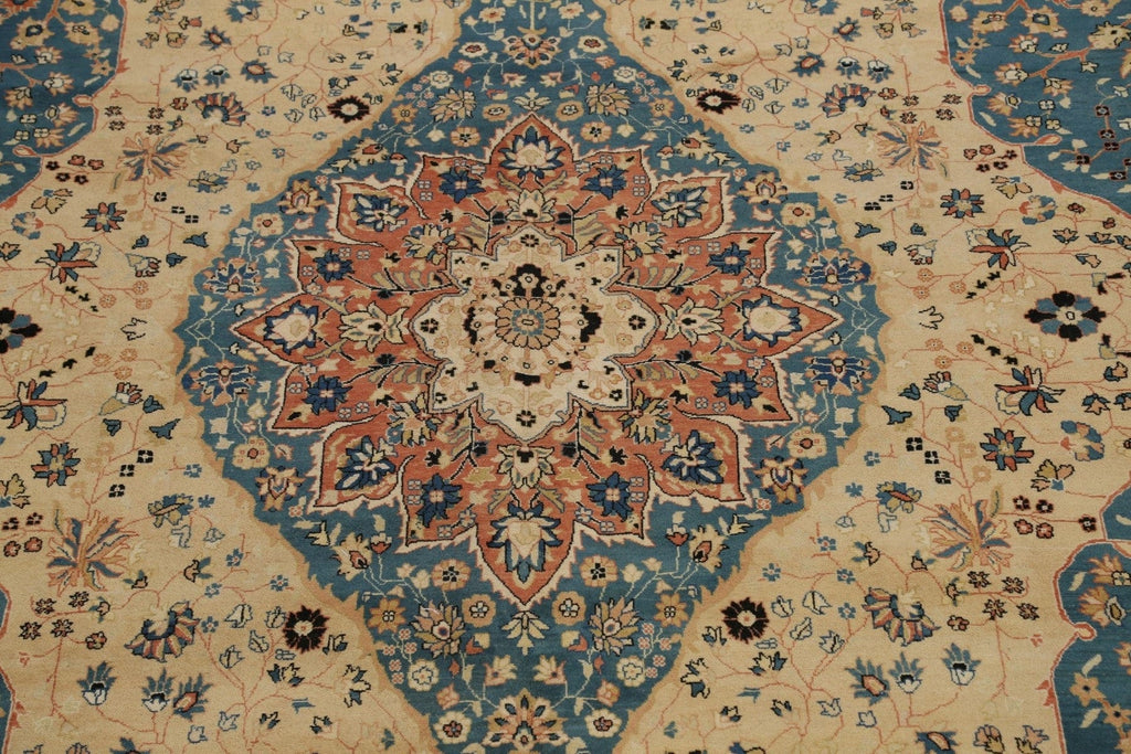 Large Vegetable Dye Tabriz Haj Jalili Persian Area Rug 12x16