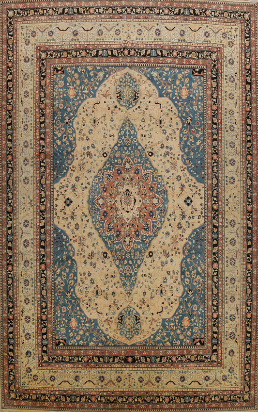 Large Vegetable Dye Tabriz Haj Jalili Persian Area Rug 12x16