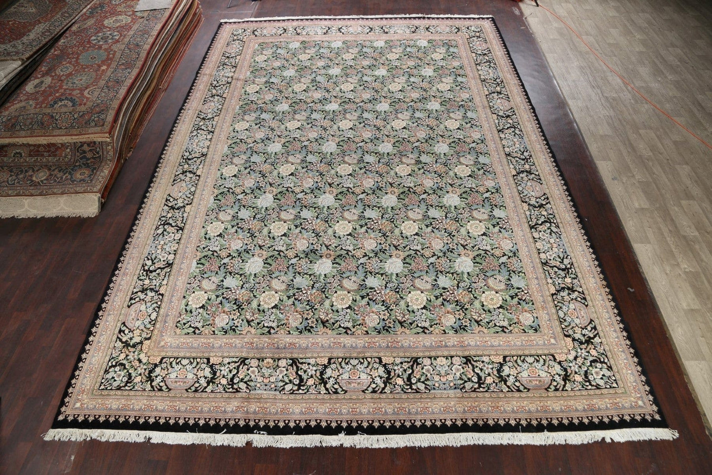 Vegetable Dye Floral Aubusson Oriental Area Rug 12x18