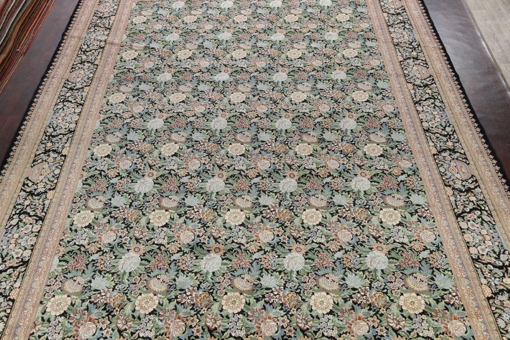 Vegetable Dye Floral Aubusson Oriental Area Rug 12x18