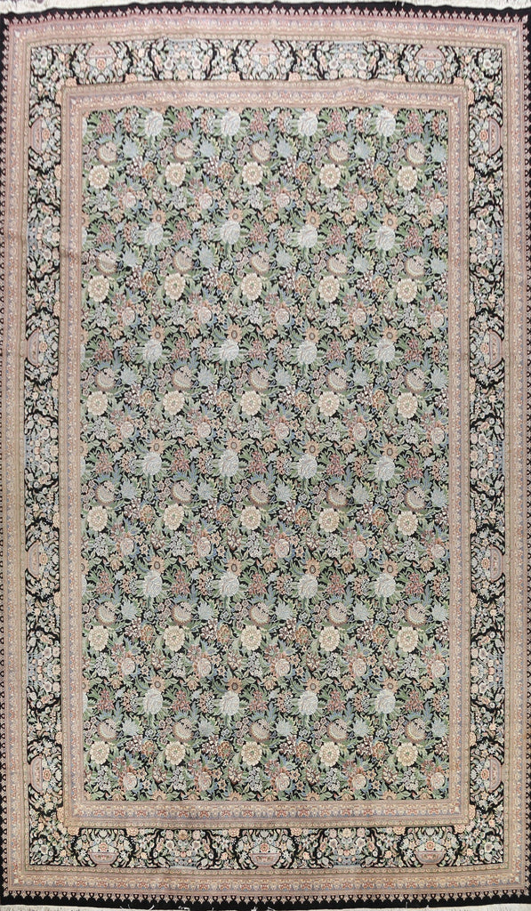 Vegetable Dye Floral Aubusson Oriental Area Rug 12x18