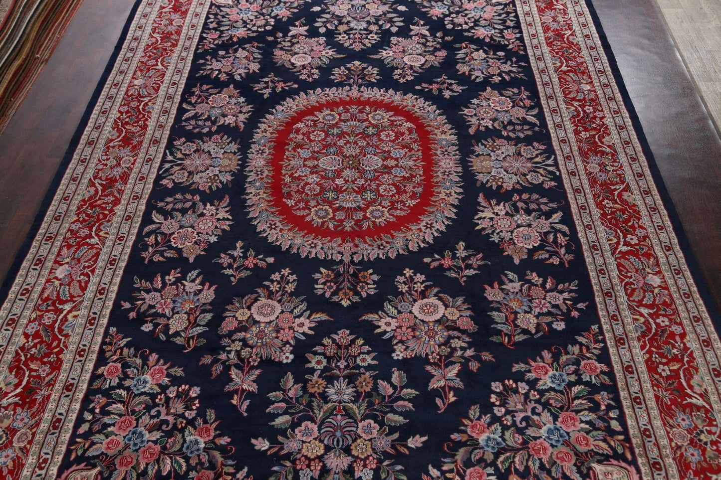 Vegetable Dye Floral Aubusson Oriental Area Rug 11x18