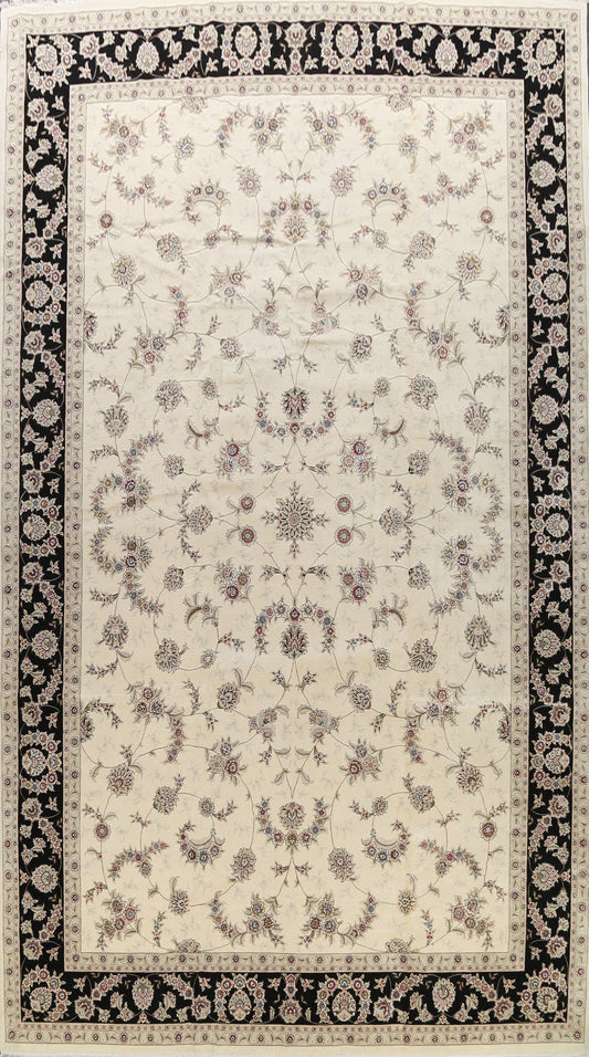 Vegetable Dye Floral Tabriz Oriental Area Rug 12x18