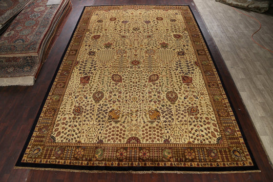 Vegetable Dye Floral Agra Oriental Area Rug 12x19