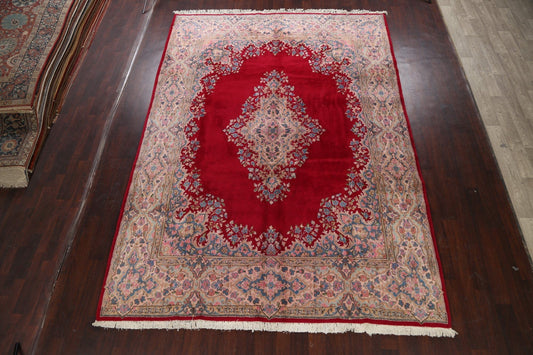 Floral Red Kerman Persian Area Rug 9x12