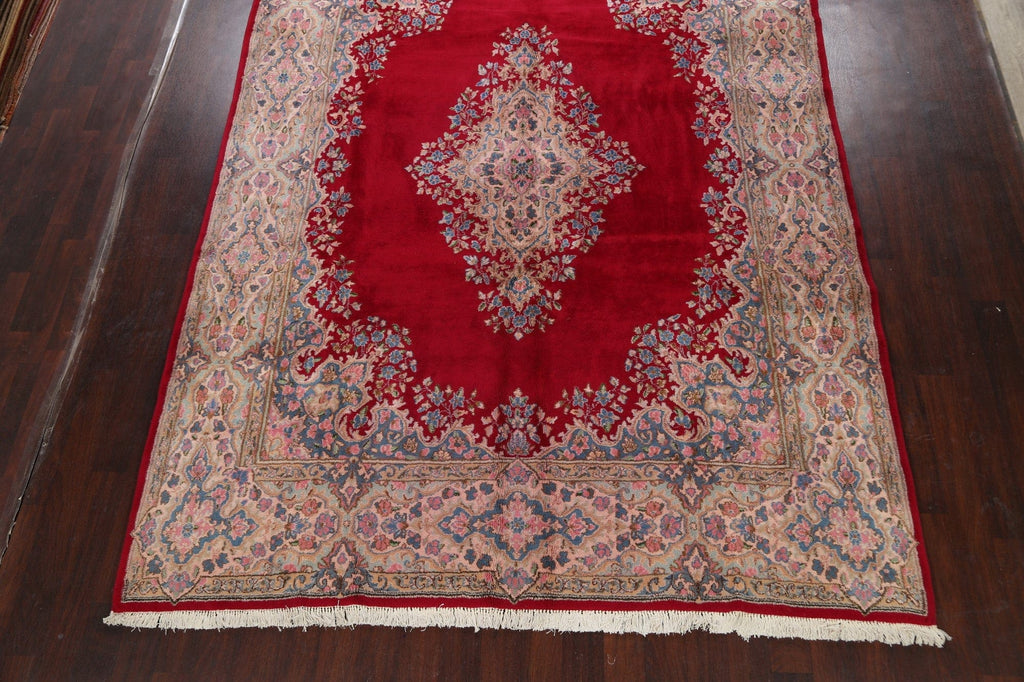 Floral Red Kerman Persian Area Rug 9x12