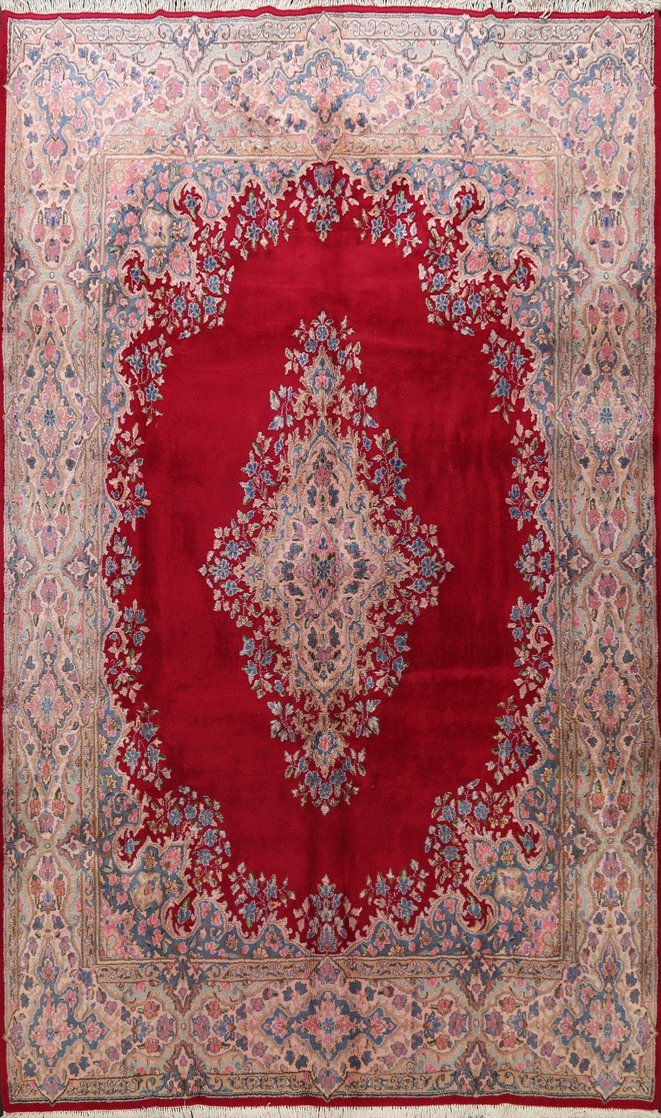 Floral Red Kerman Persian Area Rug 9x12