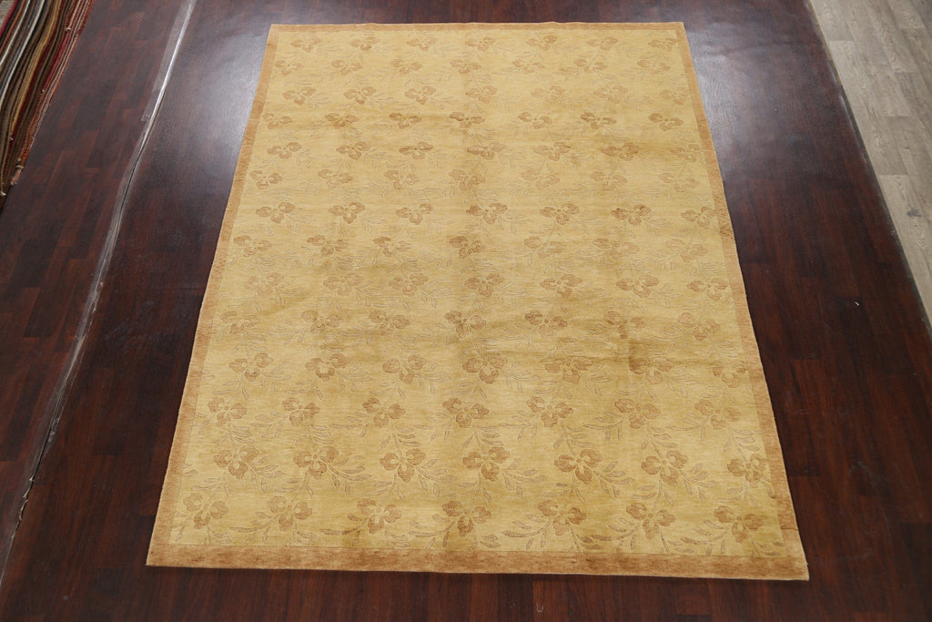 All-Over Floral Gabbeh Kashkoli Oriental Area Rug 8x10