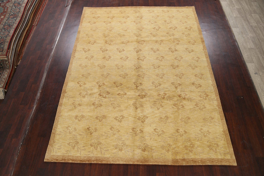 All-Over Floral Gabbeh Kashkoli Oriental Area Rug 9x12